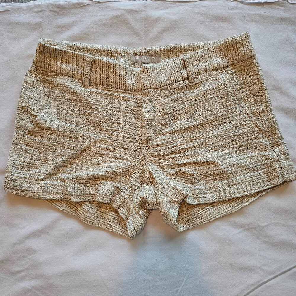 Banana Republic Cream & Gold Dress Shorts, Size 4